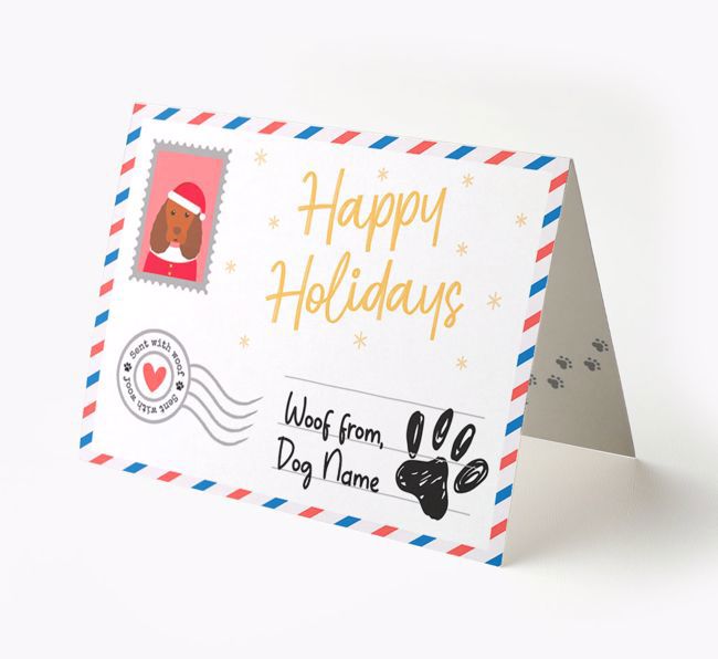 Happy Holidays Postcard: Personalized {breedFullName} Card